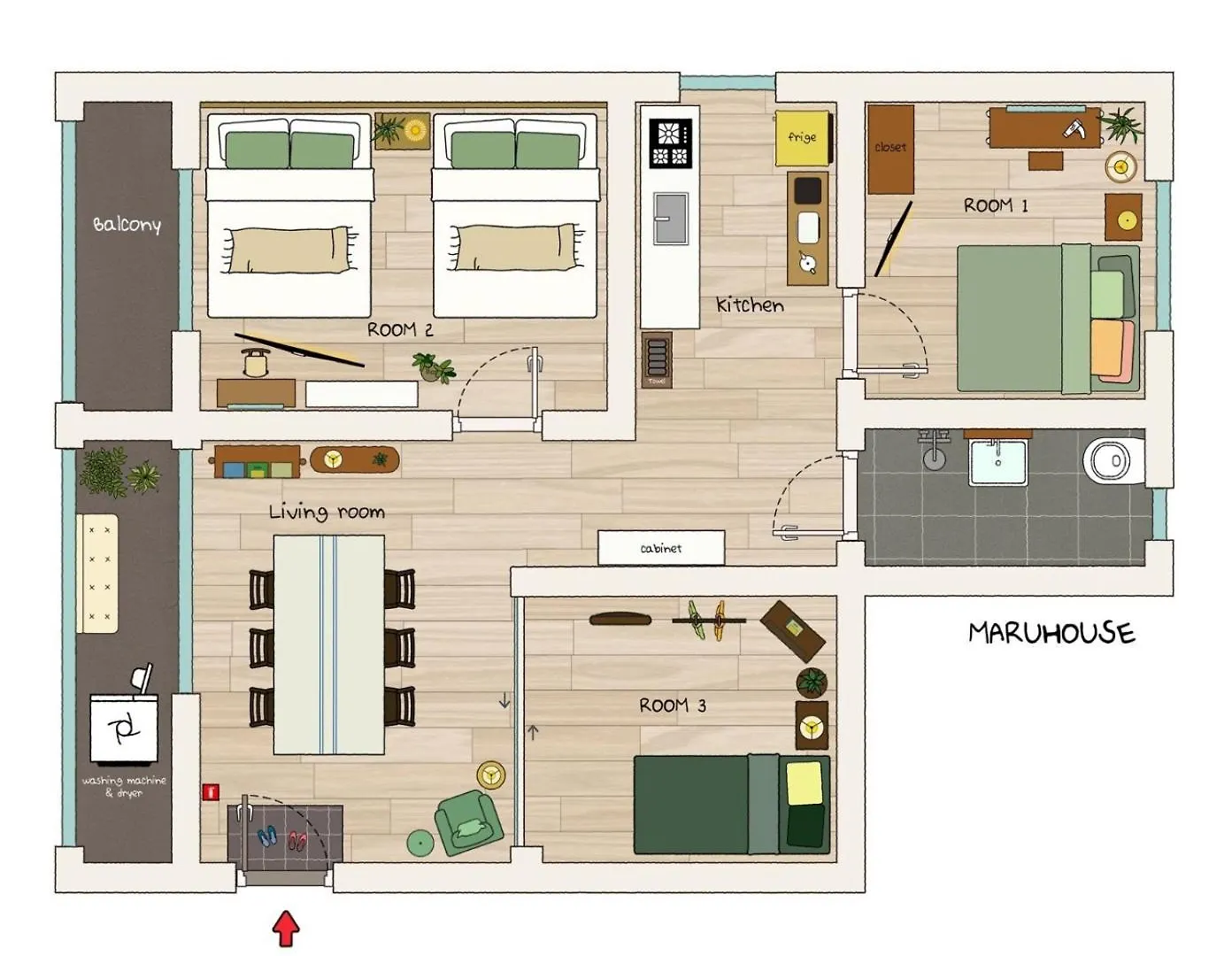 Апартаменты Maru House Сеул